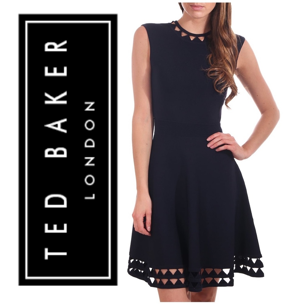 Ted Baker Kathryn Cutwork Knitted Skater Dress